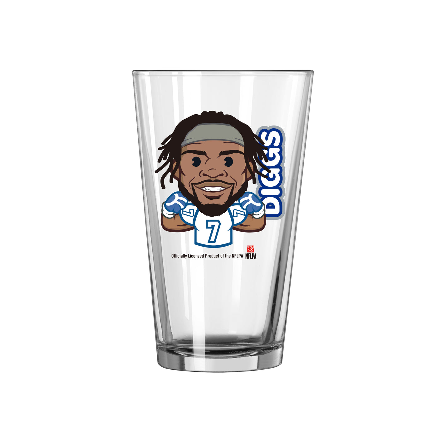 Dallas Cowboys Trevon Diggs Caricature 16oz Pint Glass - Logo Brands
