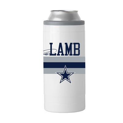 Dallas Cowboys Ceedee Lamb 12oz Stripe Slim Can Coolie