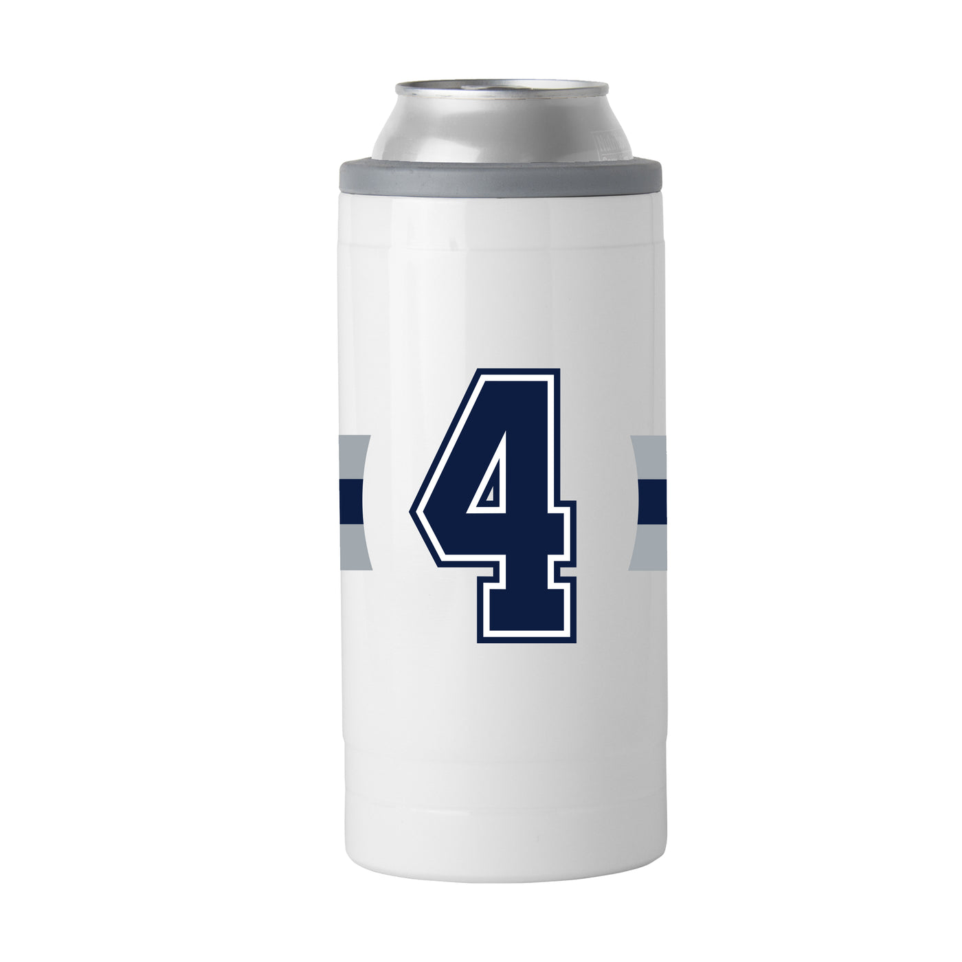 Dallas Cowboys Dak Prescott 12oz Stripe Slim Can Coolie