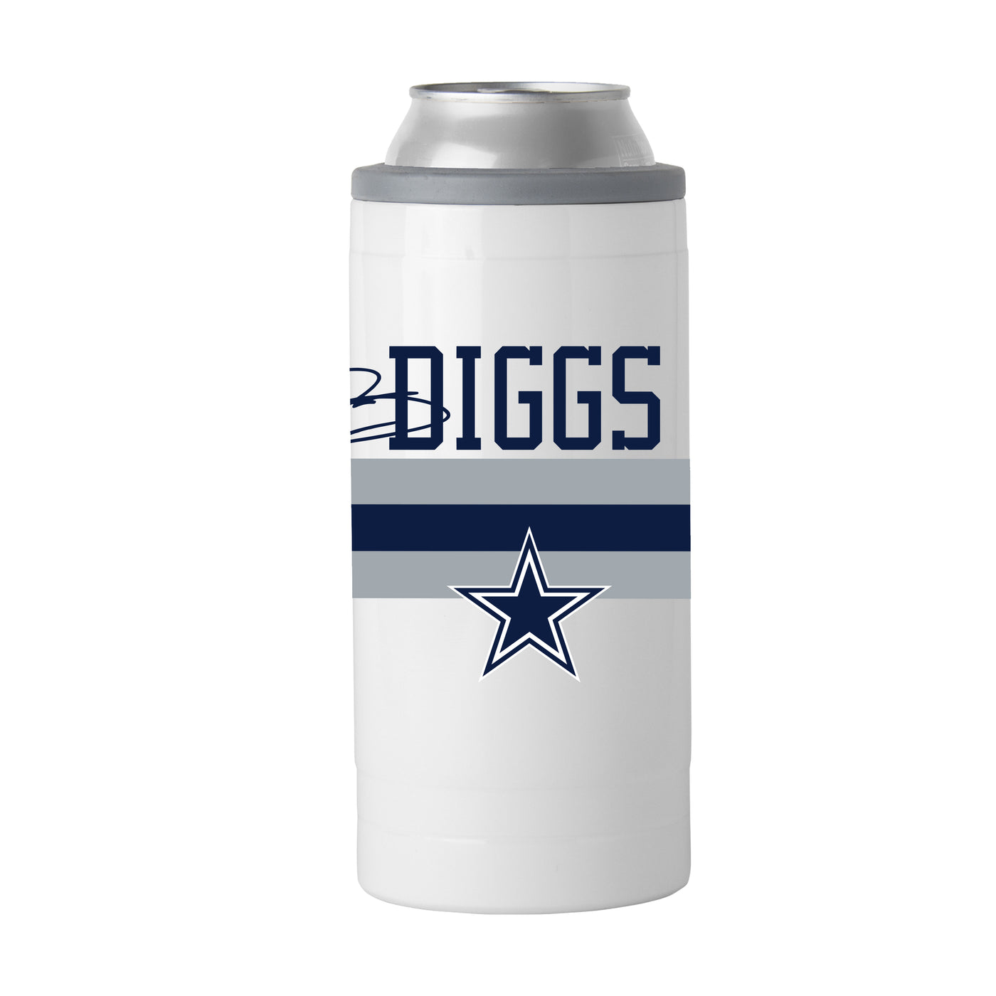 Dallas Cowboys Trevon Diggs 12oz Stripe Slim Can Coolie