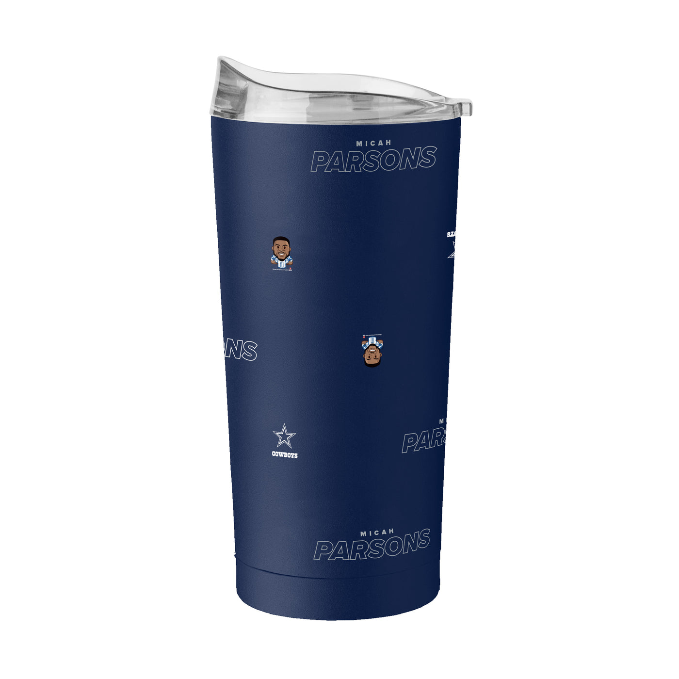 Dallas Cowboys Micah Parsons Caricature Step And Repeat 20oz Powder Coat Tumbler