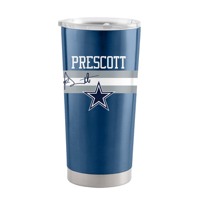 Dallas Cowboys Dak Prescott 20oz Stripe Stainless Tumbler