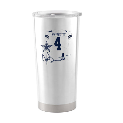 Dallas Cowboys Dak Prescott 20oz Stainless Steel Tumbler