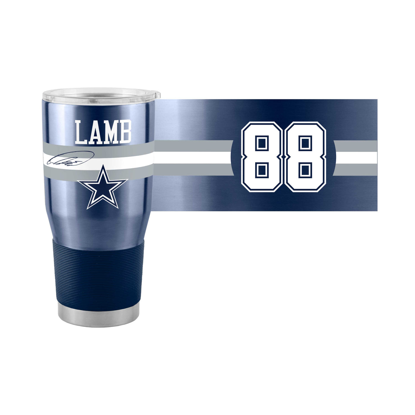 Dallas Cowboys Ceedee Lamb 30oz Stripe Stainless Tumbler