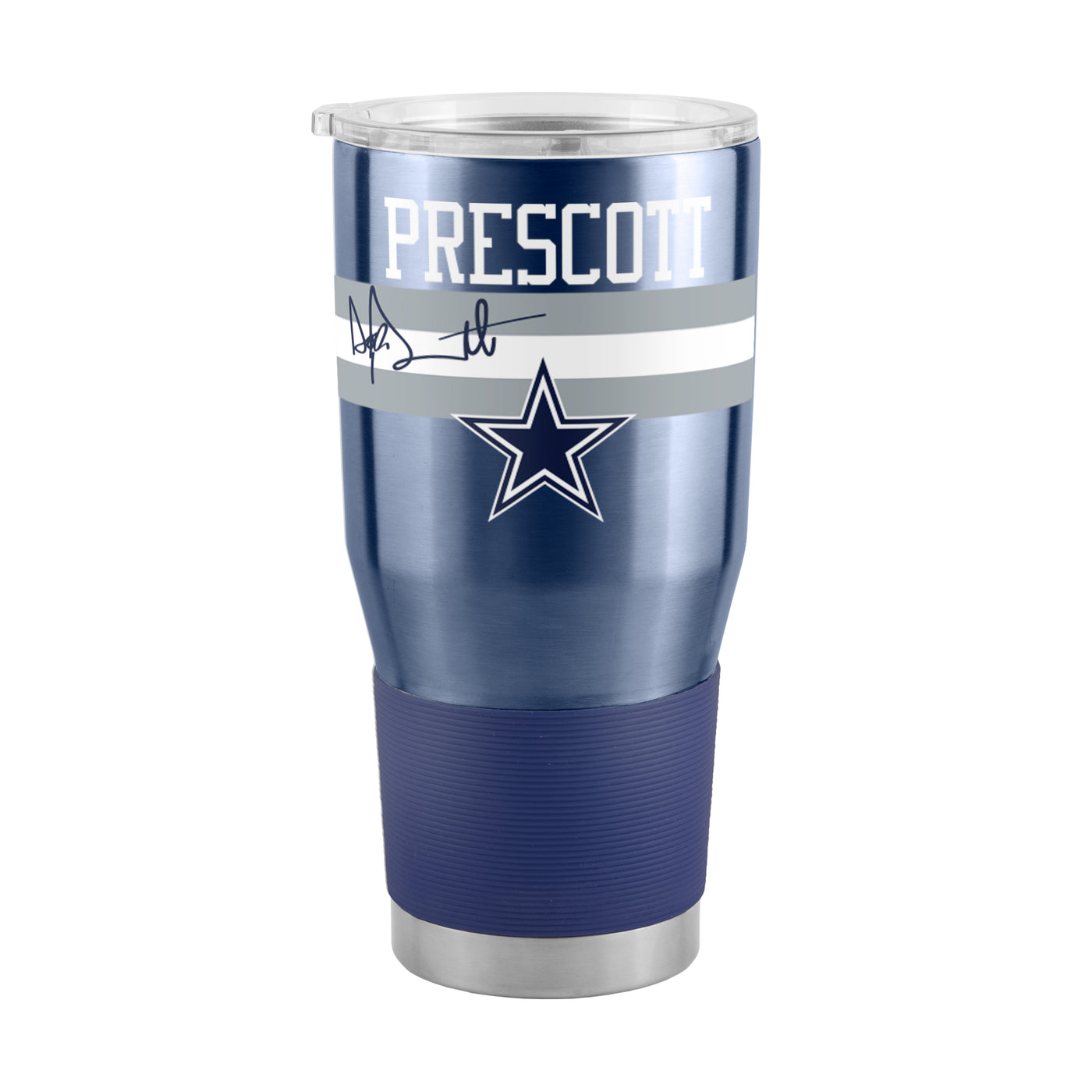 Dallas Cowboys Dak Prescott 30oz Stripe Stainless Tumbler
