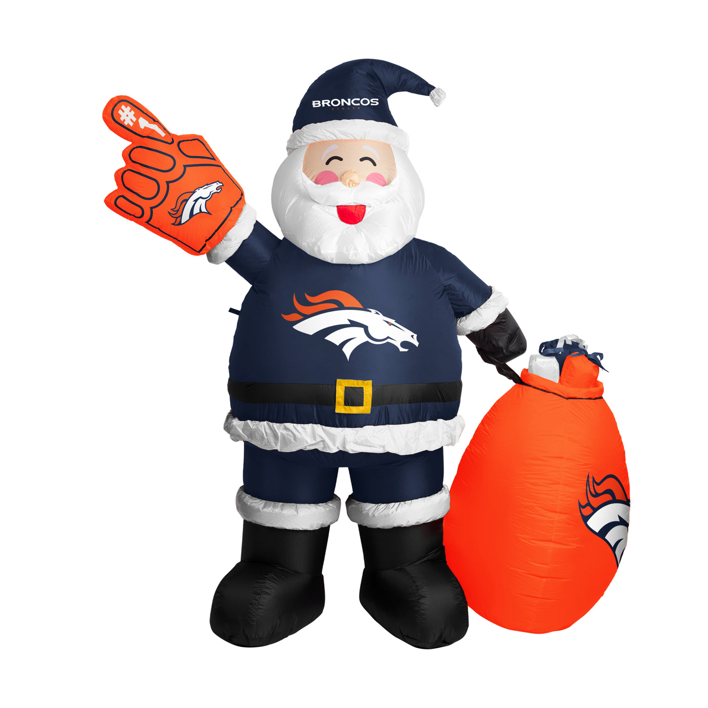 Denver Broncos Inflatable Santa