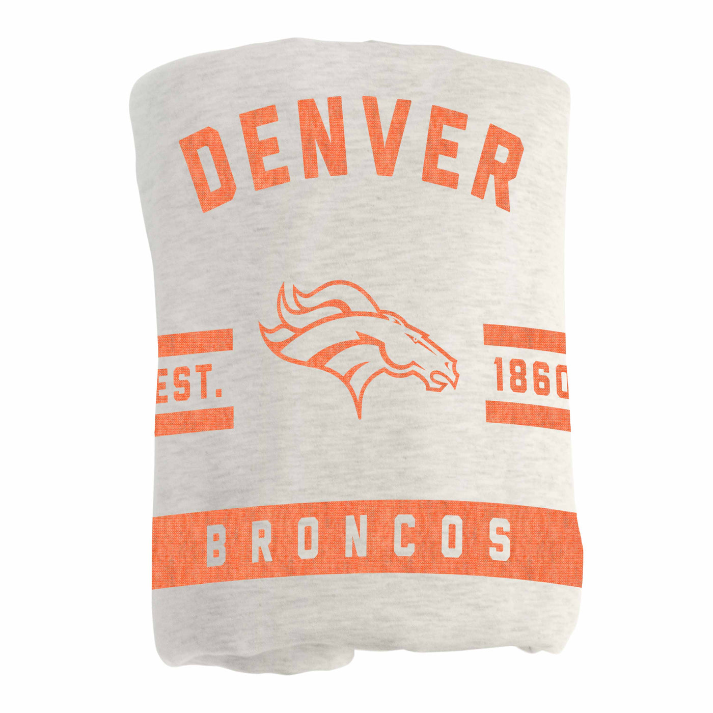 Denver Broncos Oatmeal Sweatshirt Blanket