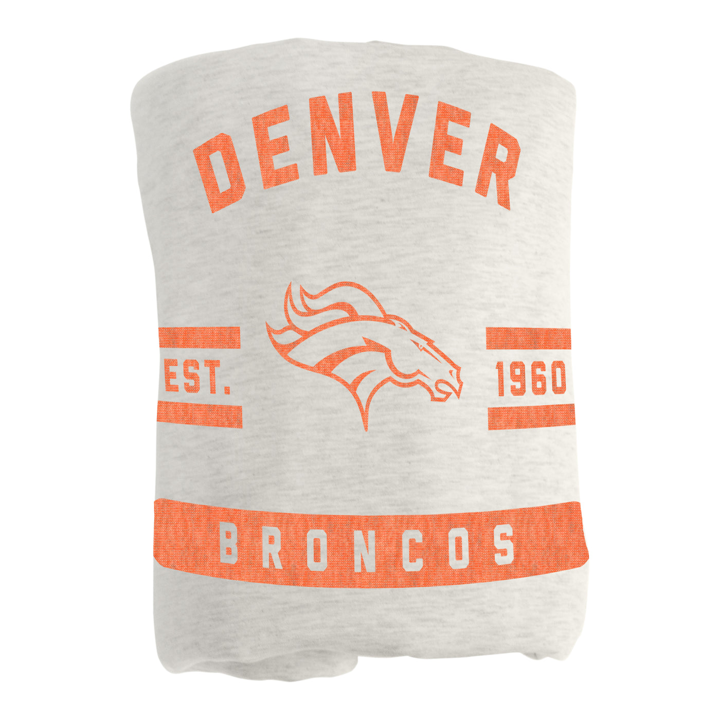 Denver Broncos Oatmeal Sweatshirt Blanket