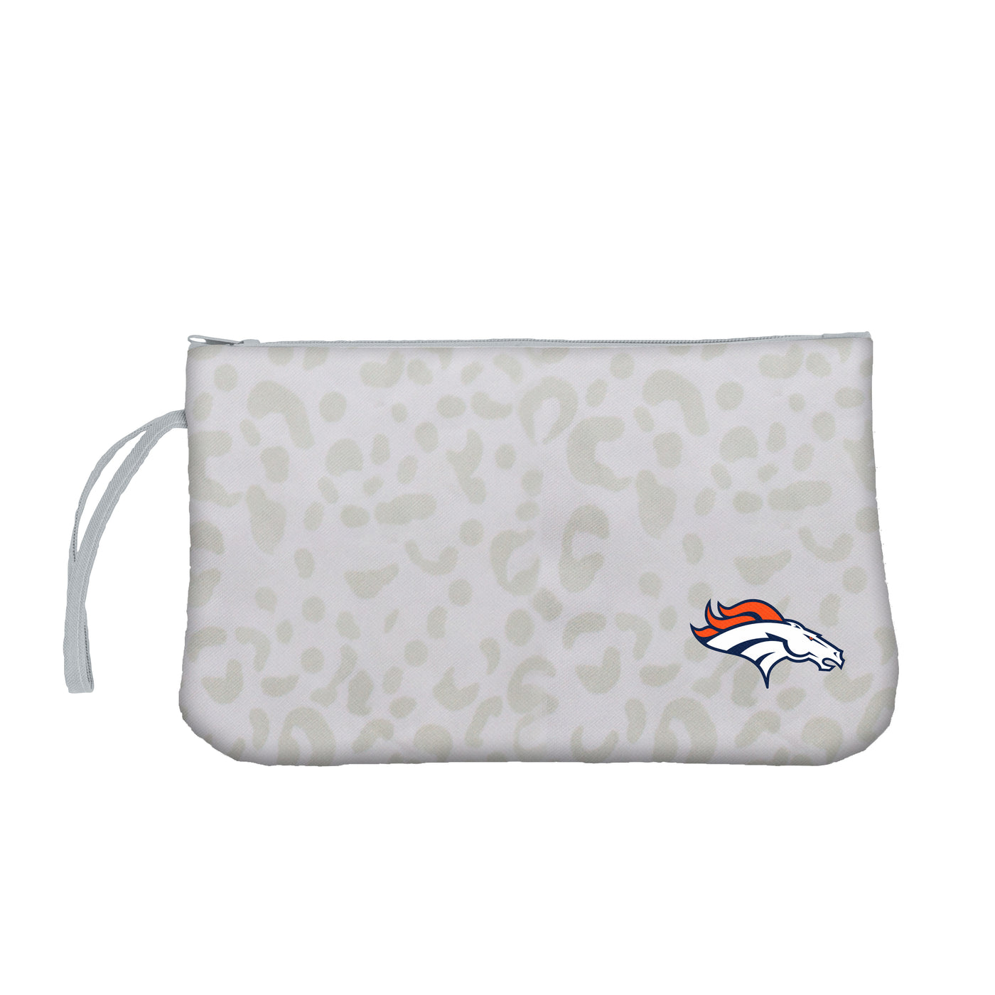 Denver Broncos Leopard Print Wristlet