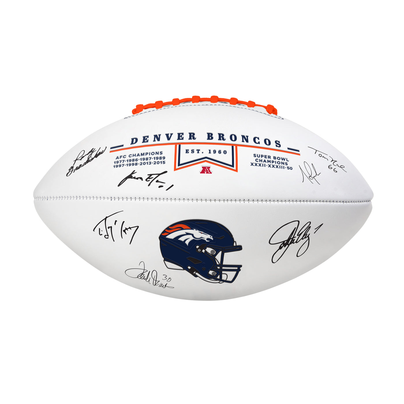 Denver Broncos Autograph Signature Football