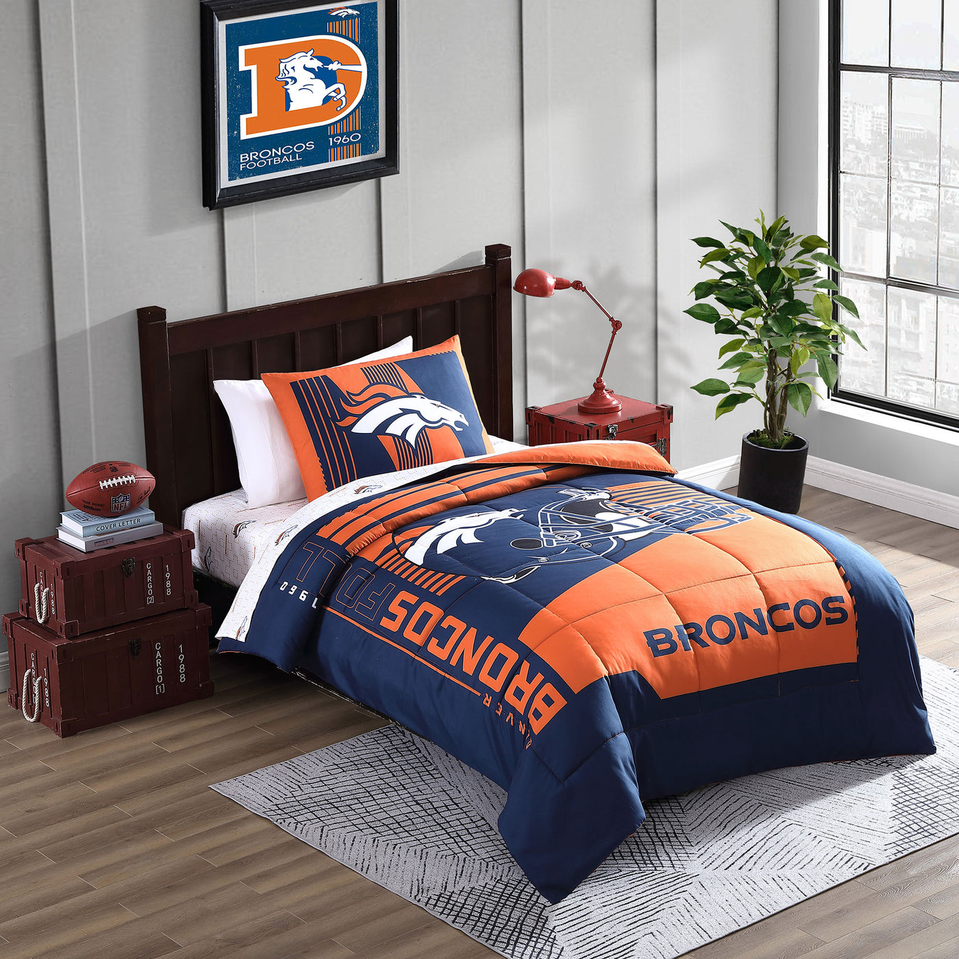 Denver Broncos Status Bed In A Bag Twin