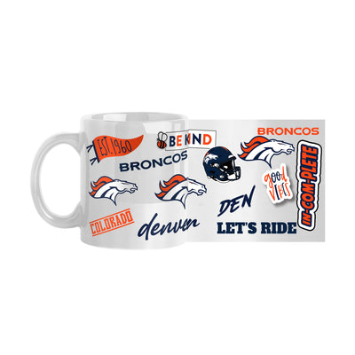Denver Broncos 11oz Native Sublimated Mug