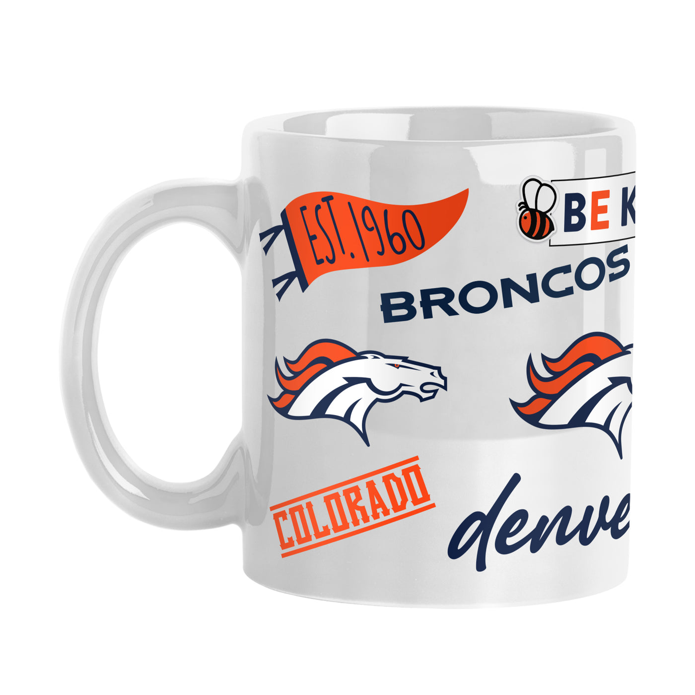 Denver Broncos 11oz Native Sublimated Mug