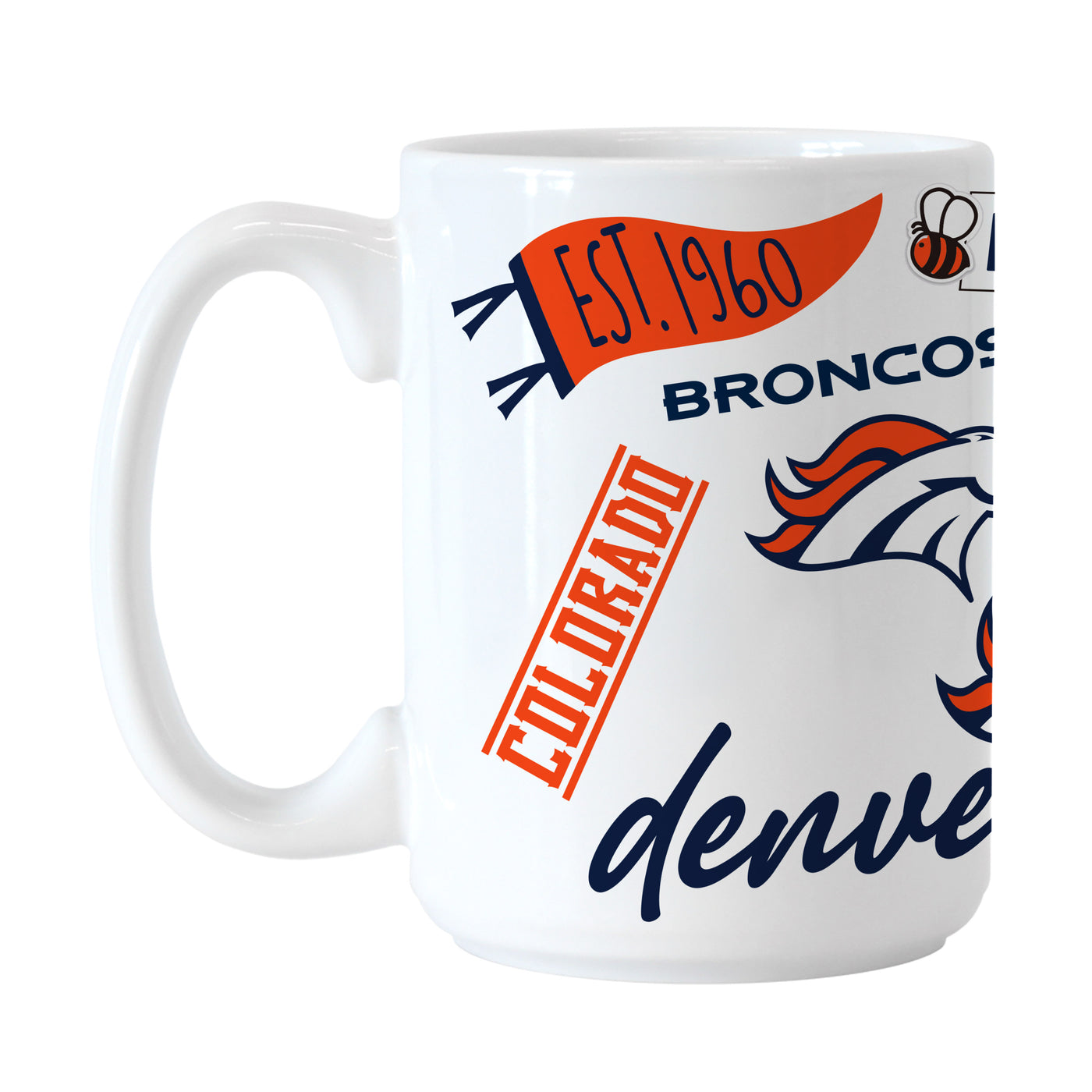 Denver Broncos 15oz Native Sublimated Mug