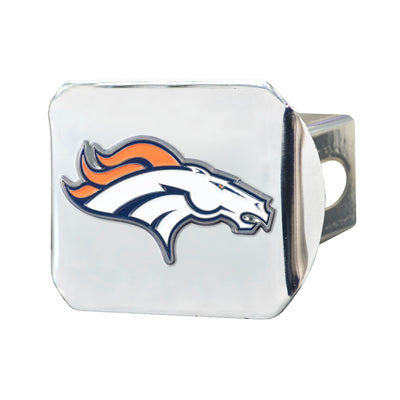 NFL - Denver Broncos Color on Chrome Hitch Cover