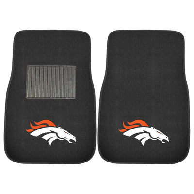 NFL - Denver Broncos 2-pc Embroidered Car Mat Set