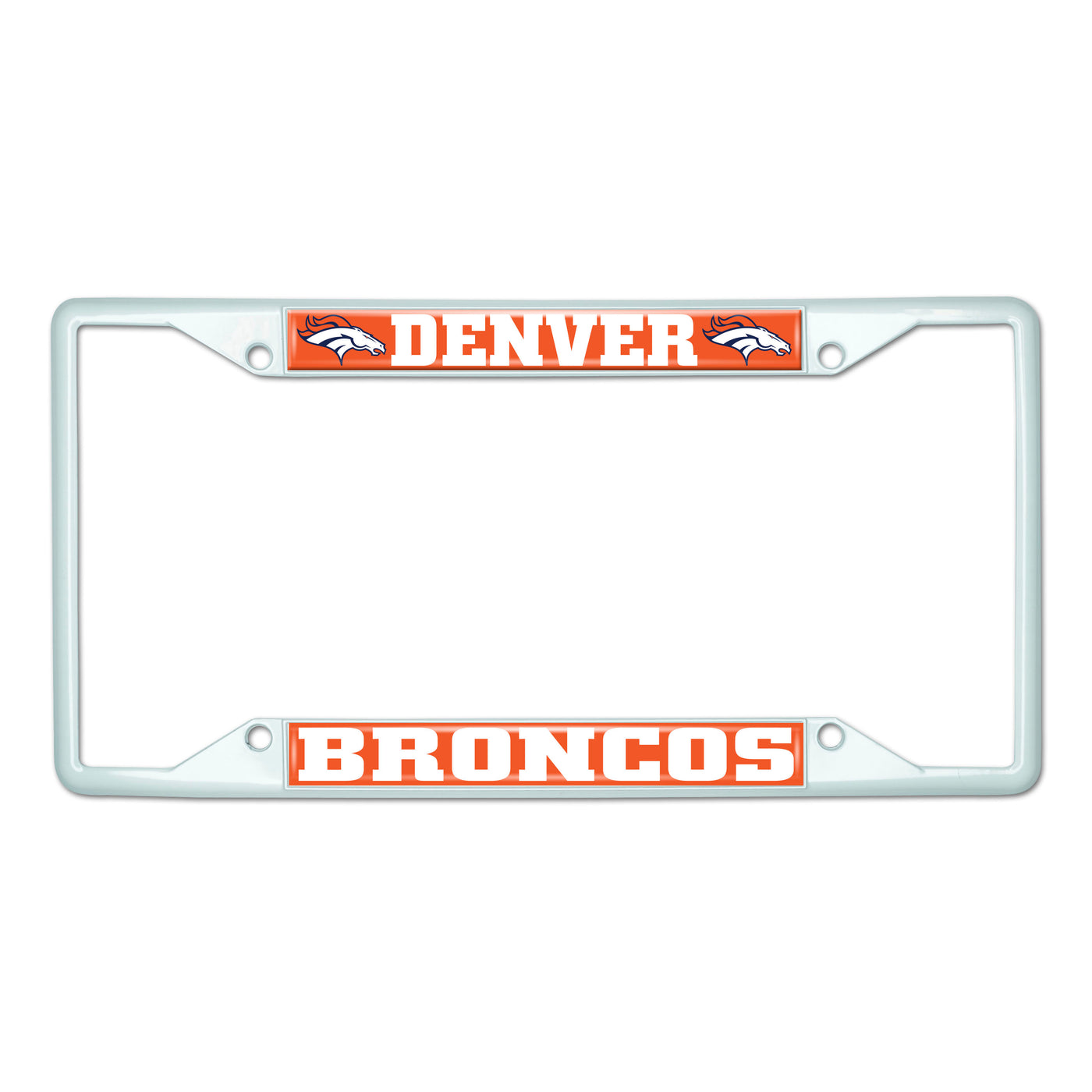 NFL - Denver Broncos-White License Plate Frame