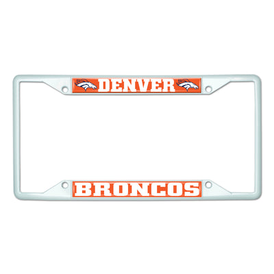 NFL - Denver Broncos-White License Plate Frame