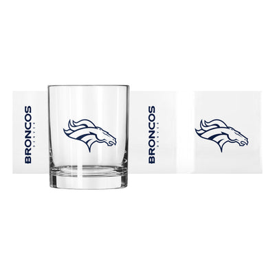 Denver Broncos 14oz Gameday Rocks Glass
