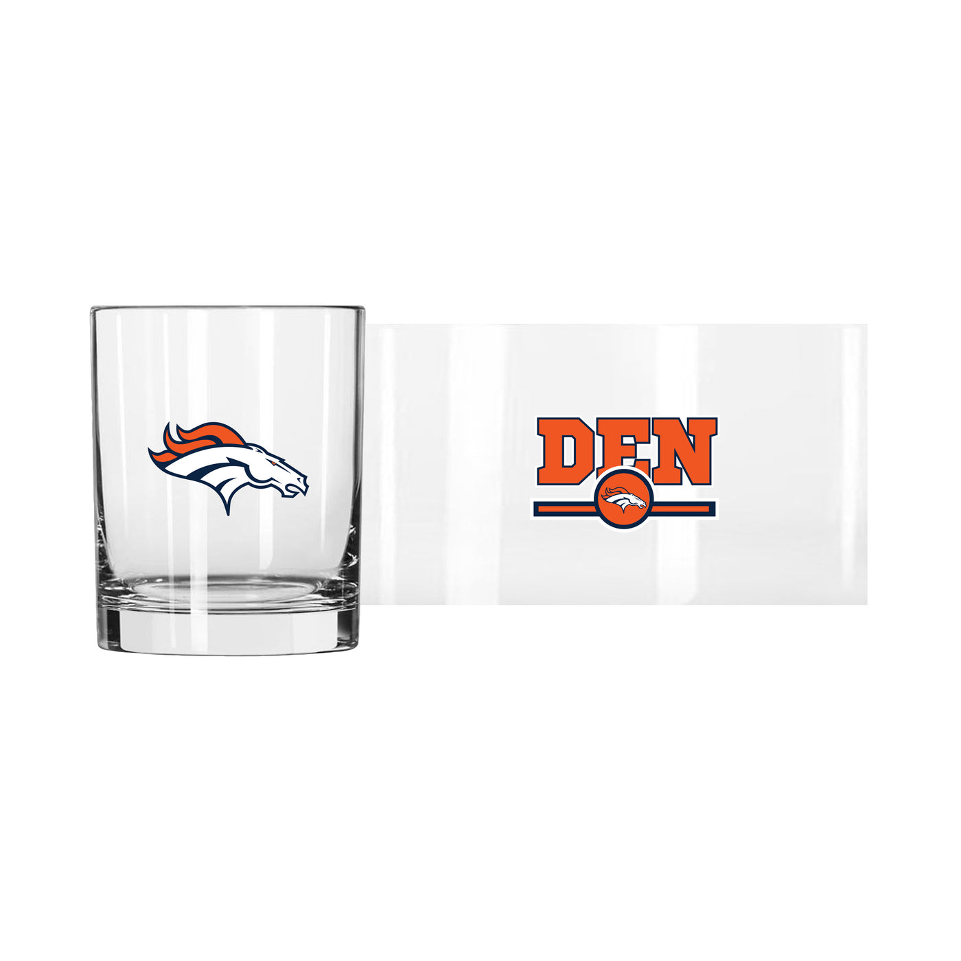 Denver Broncos 14oz Letterman Rock Glass
