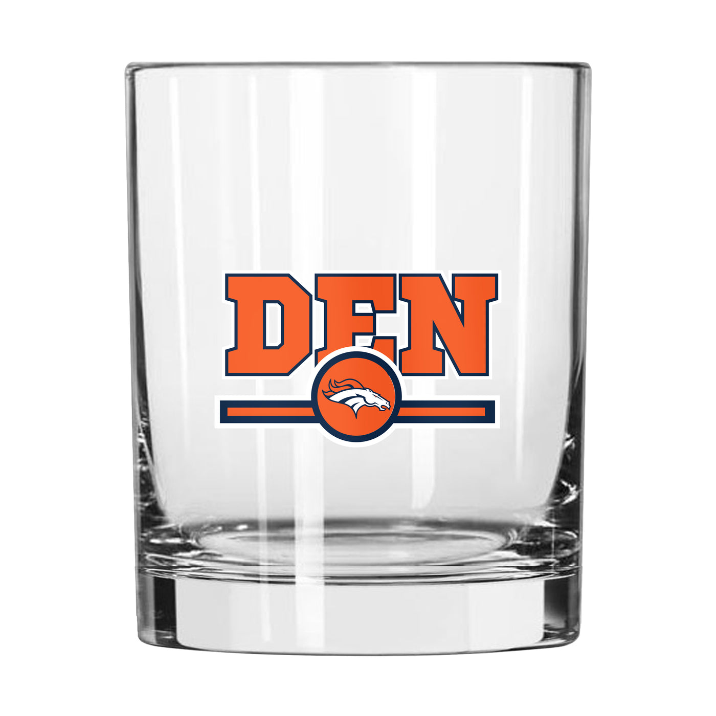 Denver Broncos 14oz Letterman Rock Glass
