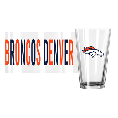 Denver Broncos 16oz Overtime Pint Glass