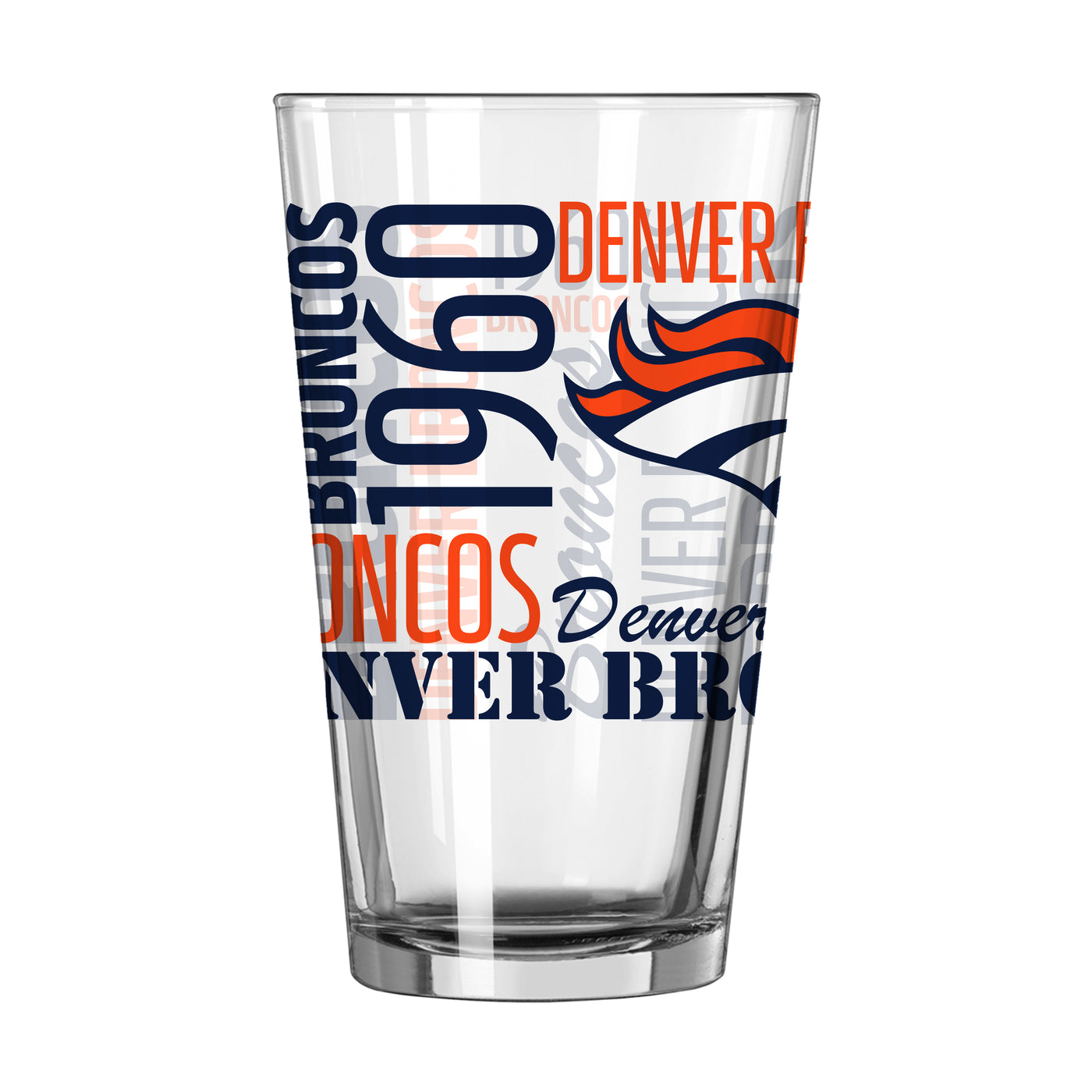 Denver Broncos 16oz Spirit Pint Glass