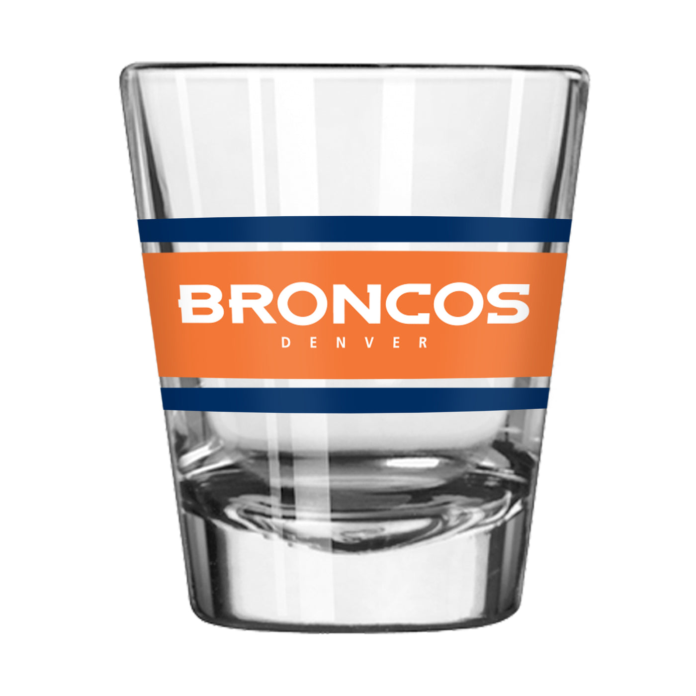 Denver Broncos 2oz Stripe Shot Glass