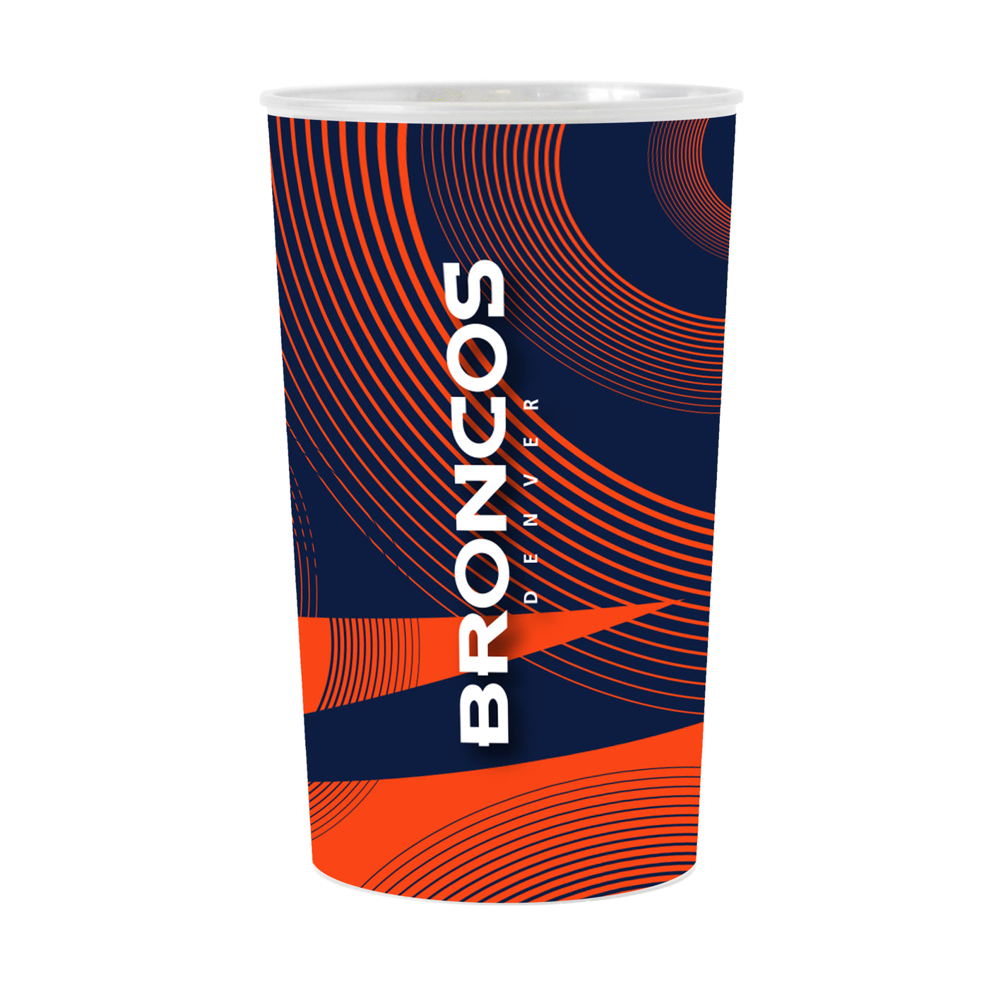Denver Broncos Geometric Hardwall Cup 4 Pack
