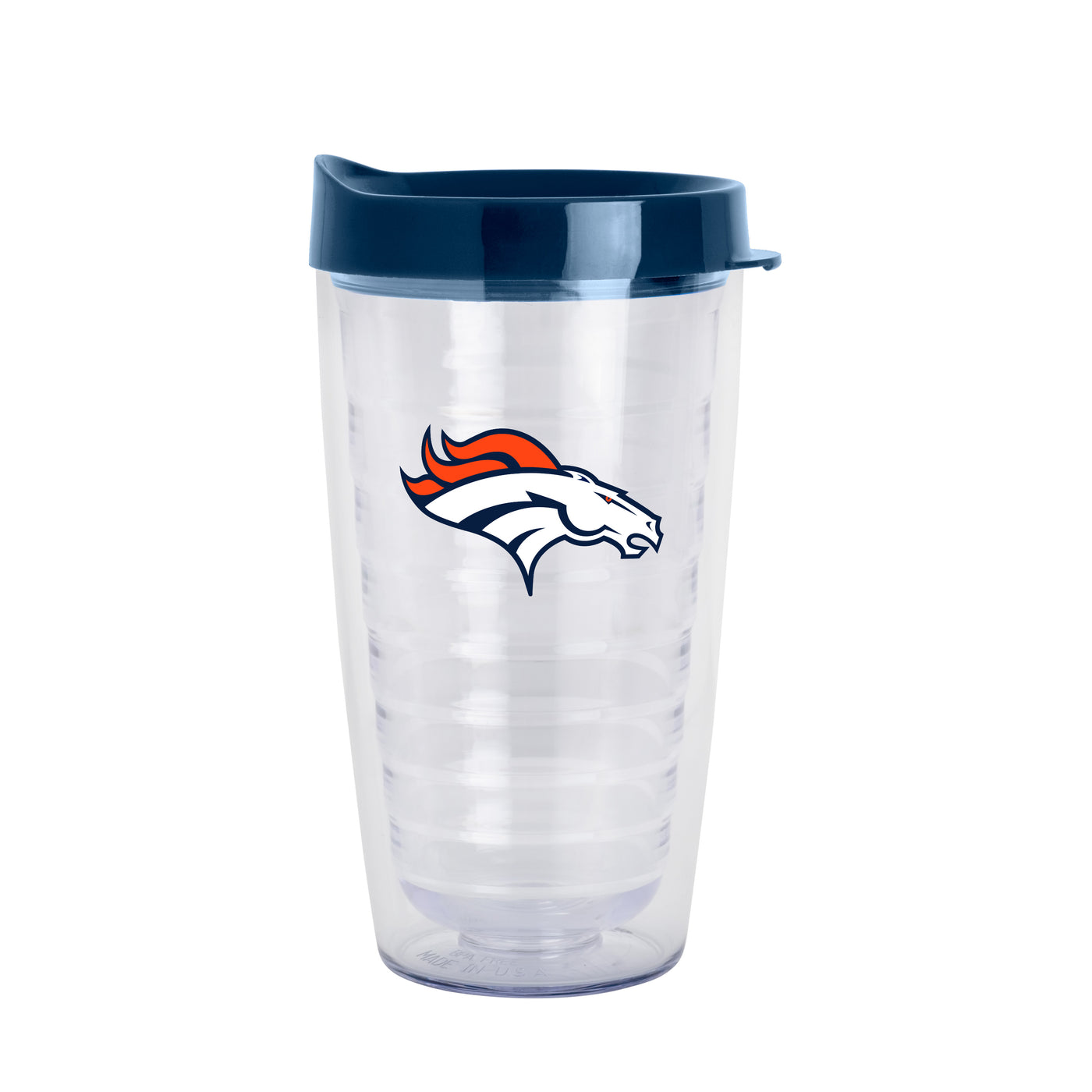 Denver Broncos 16oz Flipside Dbl Wall Clear Tumbler