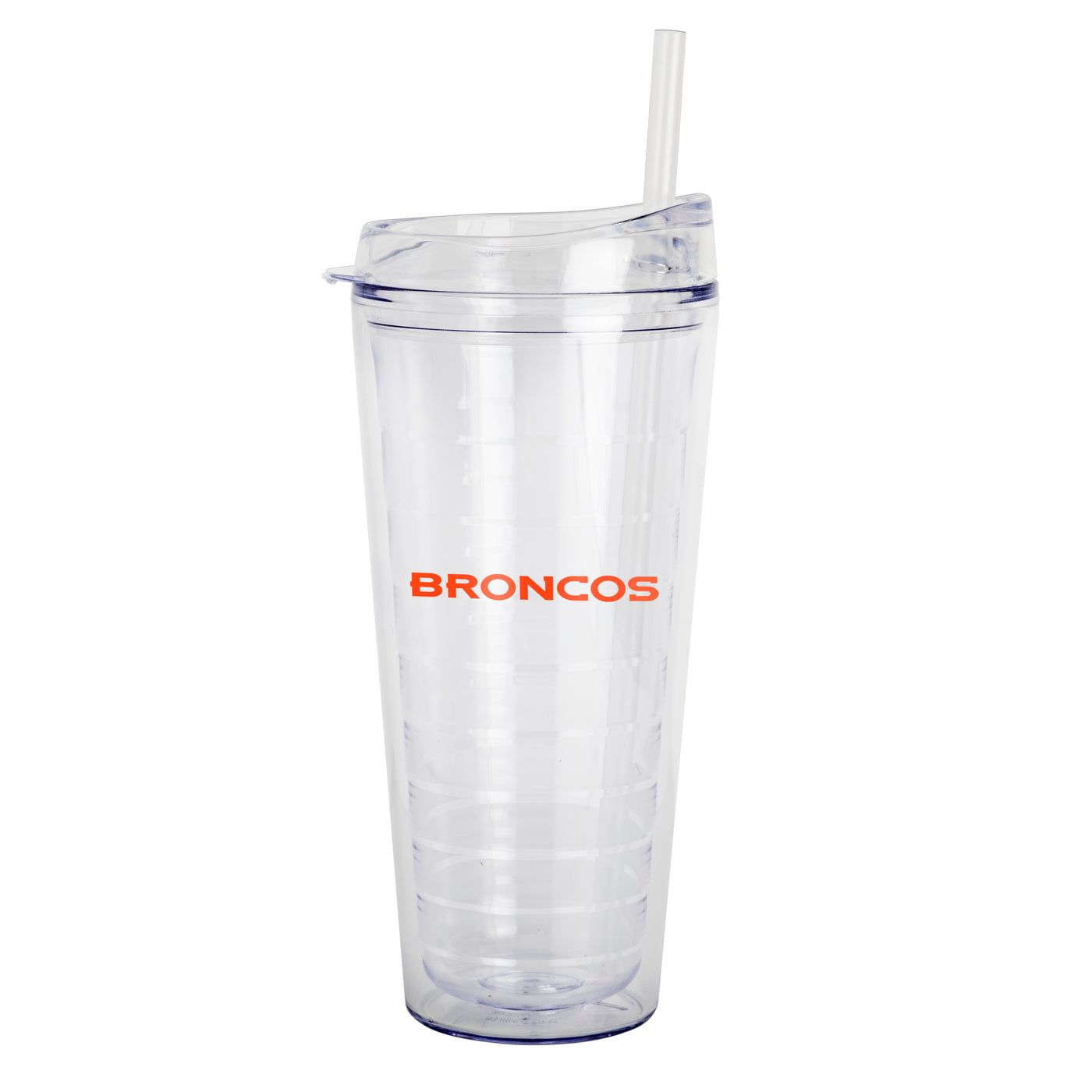 Denver Broncos 22oz Flipside Dbl Wall Clear Tumbler