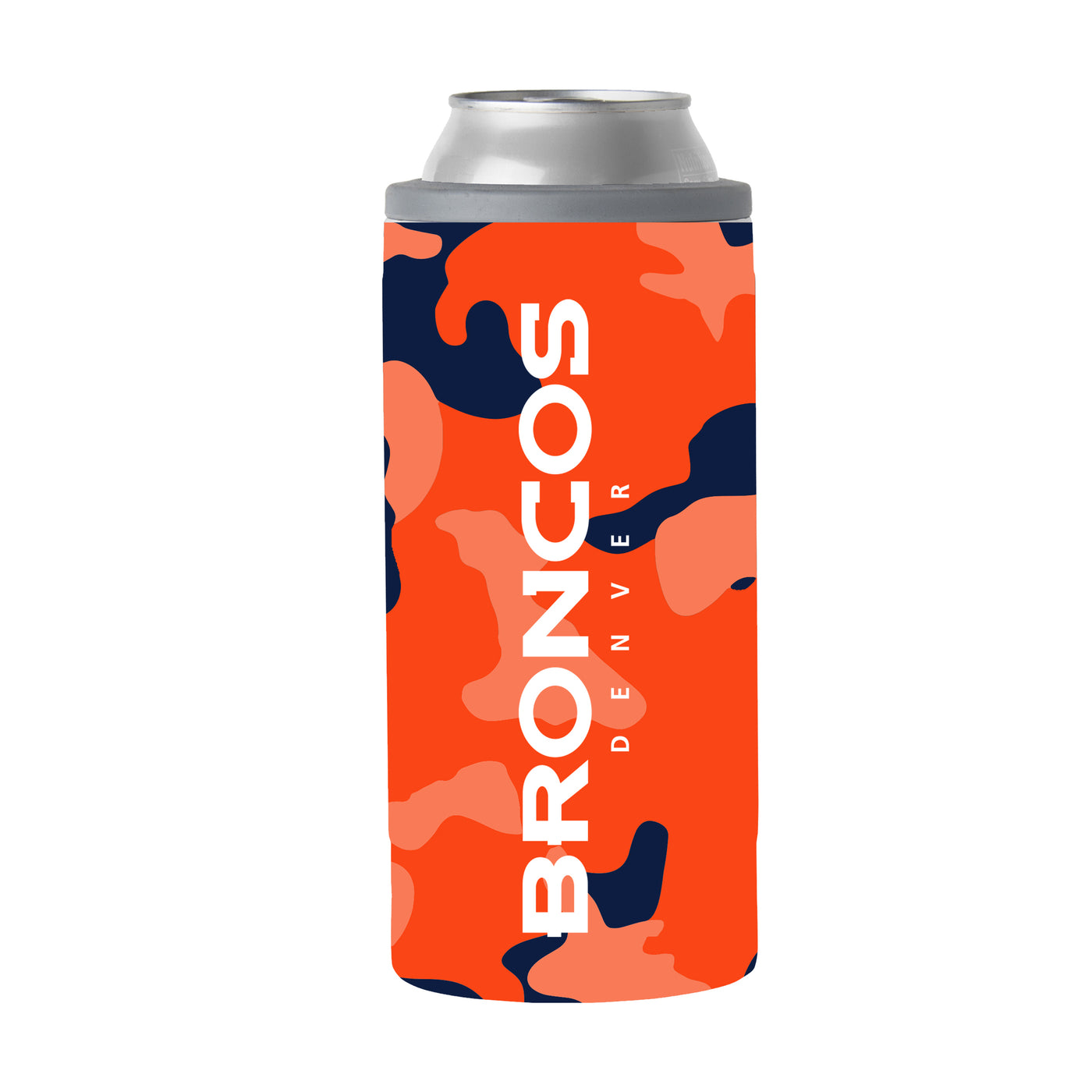 Denver Broncos Camo Swagger 12oz Slim Can Coolie