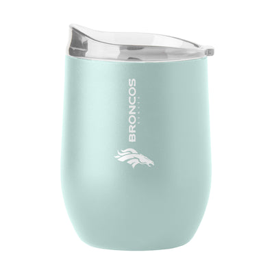 Denver Broncos 16oz Vertical Powder Coat Curved Beverage - Logo Brands