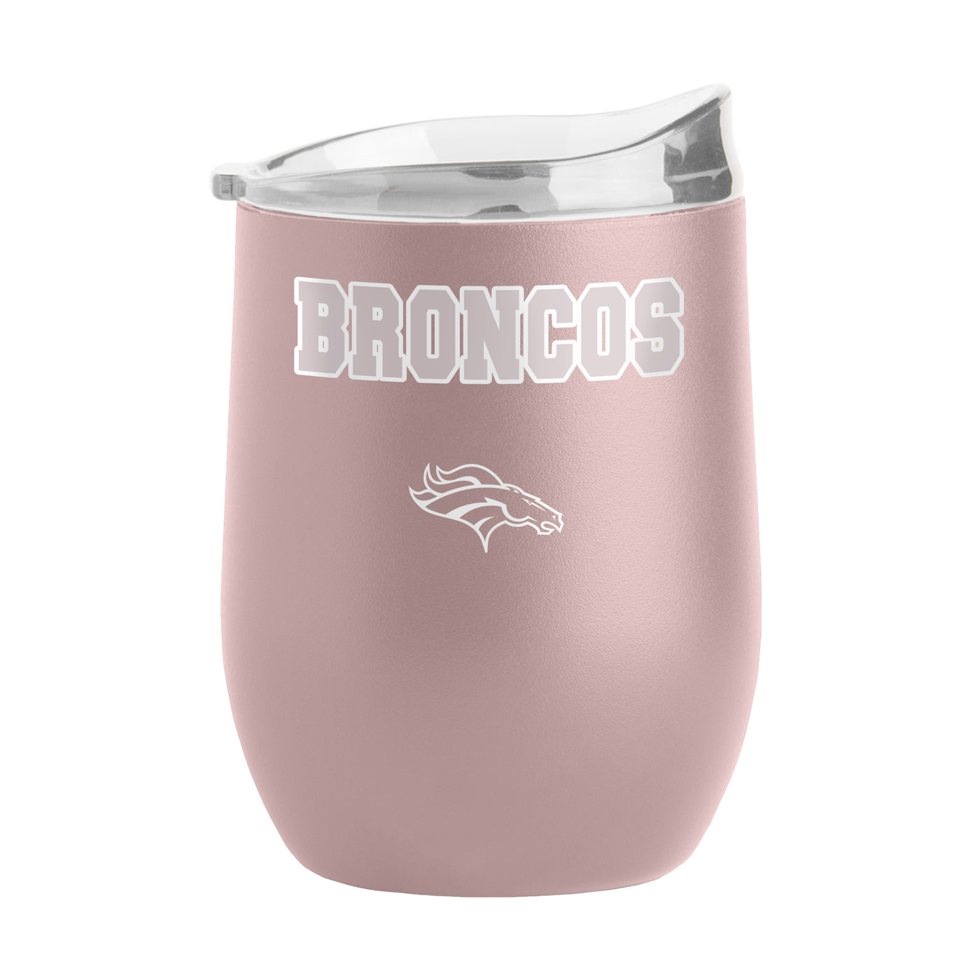 Denver Broncos 16oz Stencil Powder Coat Curved Beverage