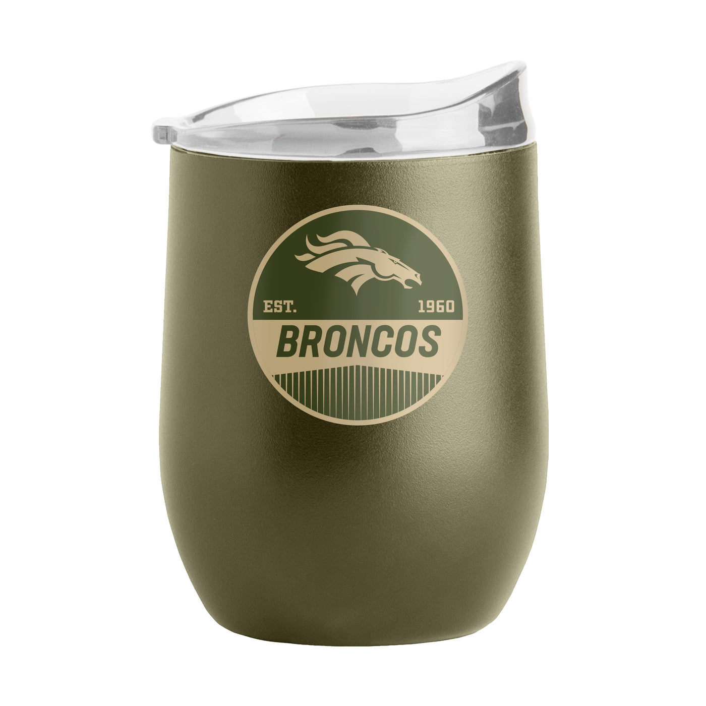 Denver Broncos 16oz Badge Powder Coat Curved Beverage - Logo Brands