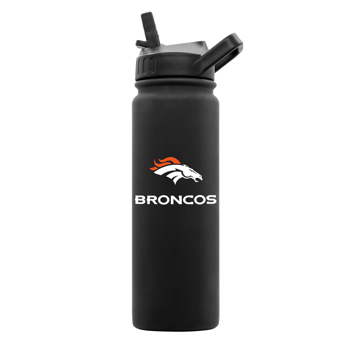 Denver Broncos 24oz Black Soft Touch Bottle - Logo Brands