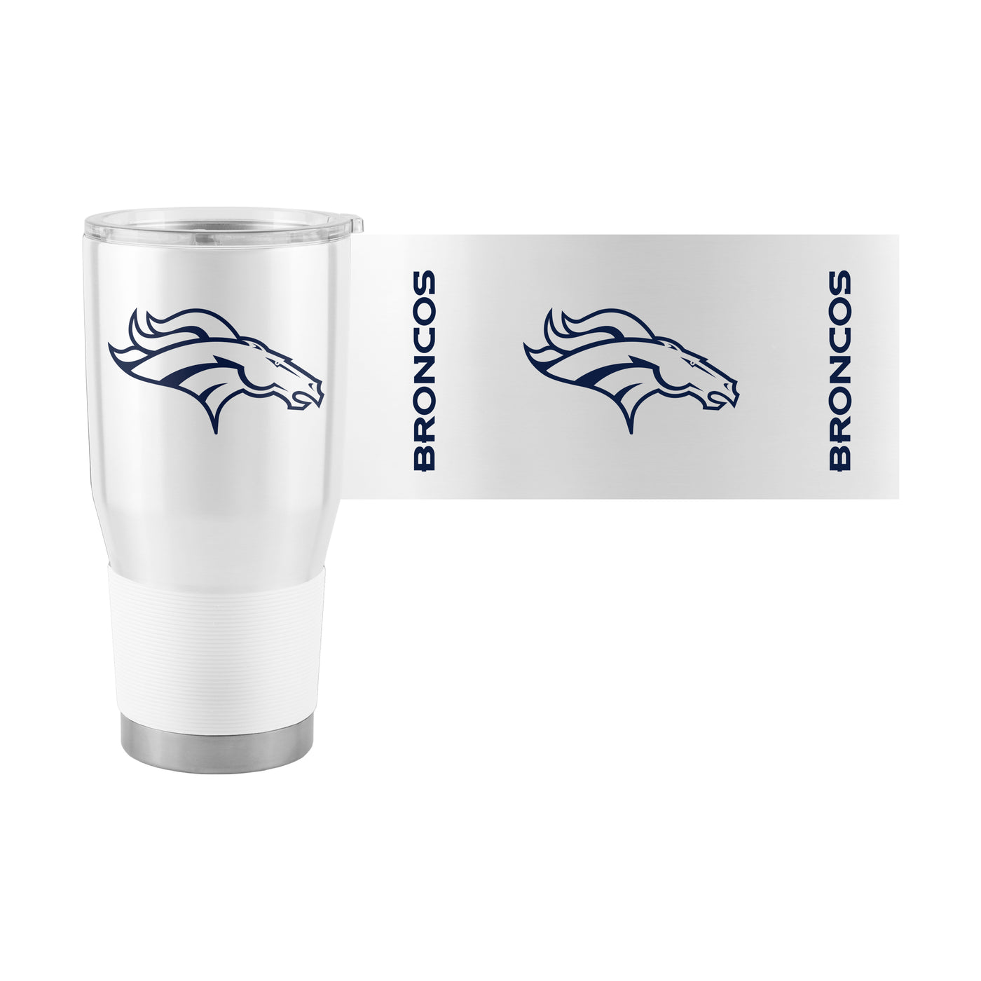 Denver Broncos White 30oz Gameday Stainless Steel Tumbler