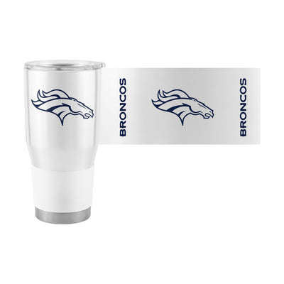 Denver Broncos White 30oz Gameday Stainless Steel Tumbler