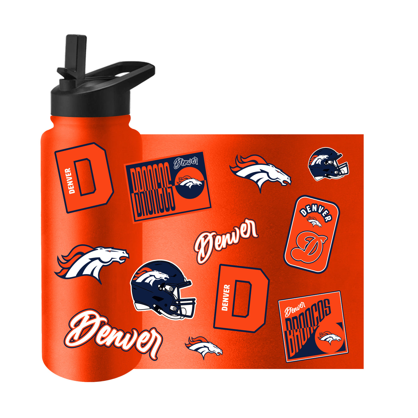 Denver Broncos 34oz Dreamweave Quencher Bottle