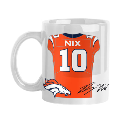 Denver Broncos Bo Nix Jersey 15oz Sublimated Mug