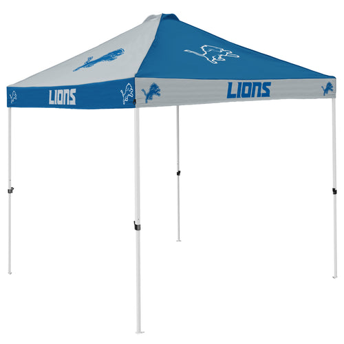 Detroit Lions Checkerboard Canopy shelter by Logo Brands, featuring team colors and logo design for outdoor use.