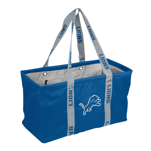 Detroit Lions picnic caddy with dig strap, branded logo bags for outdoor gatherings and sports events.