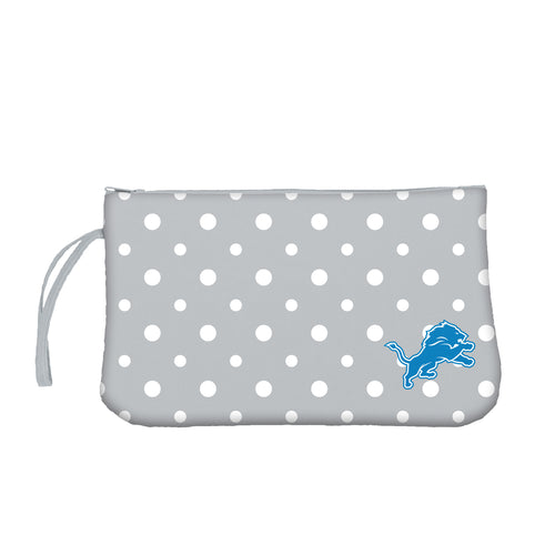 Detroit Lions dot wristlet bag by Logo Brands featuring a team logo and vibrant design, perfect for fans and on-the-go use.