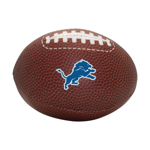 Detroit Lions micro soft football recreation toy by Logo Brands, featuring team logo and detailed stitching.