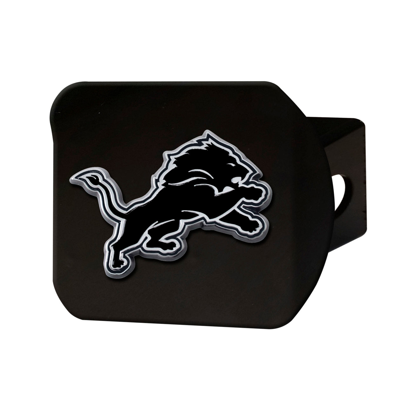NFL - Detroit Lions Chrome on Black Hitch Cover