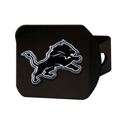 NFL - Detroit Lions Chrome on Black Hitch Cover