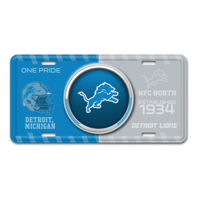 NFL - Detroit Lions Embossed Metal License Plate