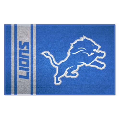 NFL Detroit Lions starter mat featuring team uniform design by Logo Brands, perfect for fan display or game room decor.
