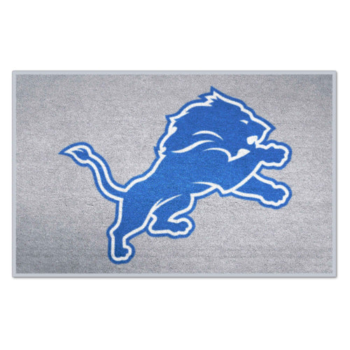 Detroit Lions Starter Mat by Logo Brands, NFL team logo and design for fan display or home decor.