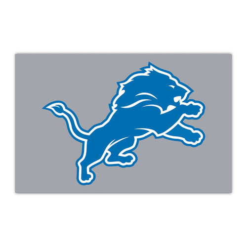NFL Detroit Lions HiDef Rookie mat by Logo Brands featuring team logo and vibrant Lions graphics for sports fans.